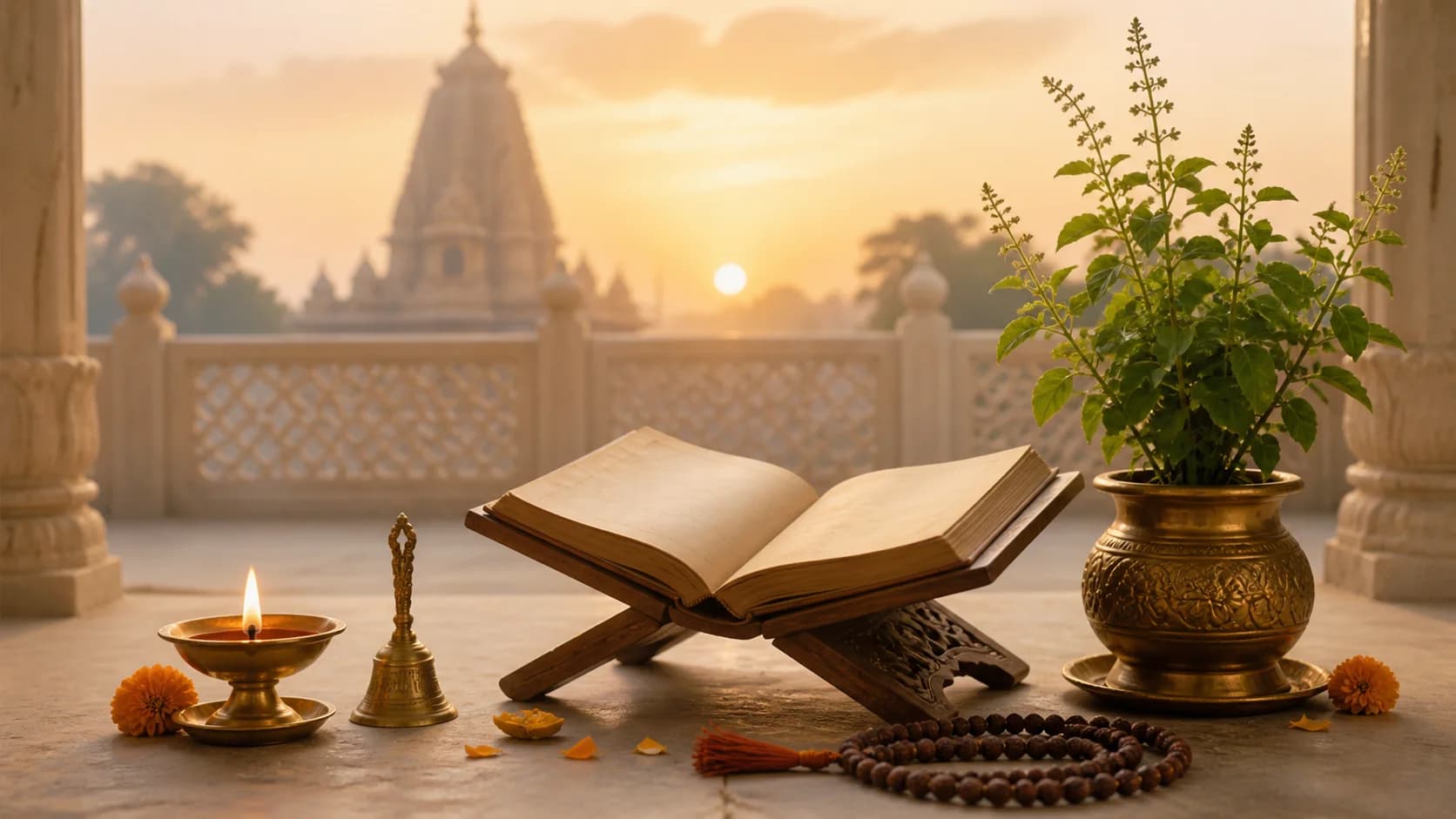 सुबह की प्रार्थना दिनचर्या: 10 मिनट की सरल हिंदू साधना
